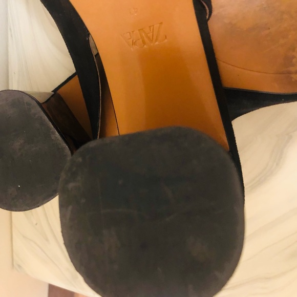 ZARA SLINGBACK SHOES WITH TORTOISESHELL HEELS - Picture 11 of 16